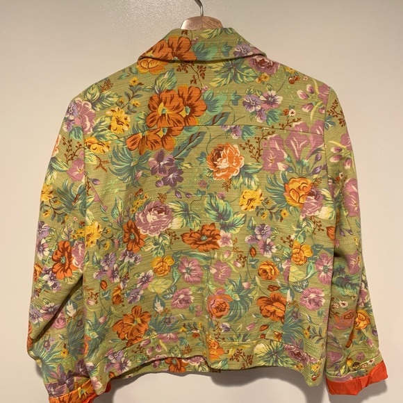 Coldwater Creek Woman’s Floral Blazer Jacket Petite Size Medium - Picture 6 of 14